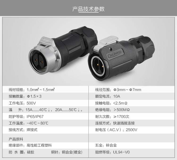 4芯圓形連接器